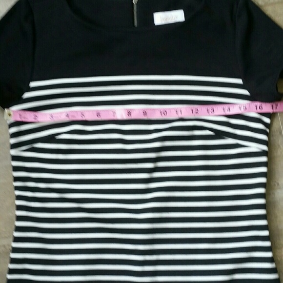 Laundry by Shelli Segal Black and White Striped - Picture 5 of 8